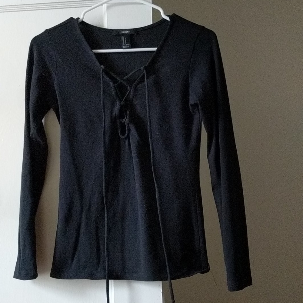 Forever21 Lace-up Long Sleeve